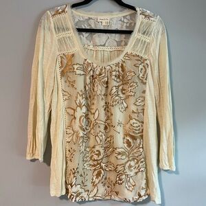 Anthropologie Meadow Rue Mariana Burnout blouse
